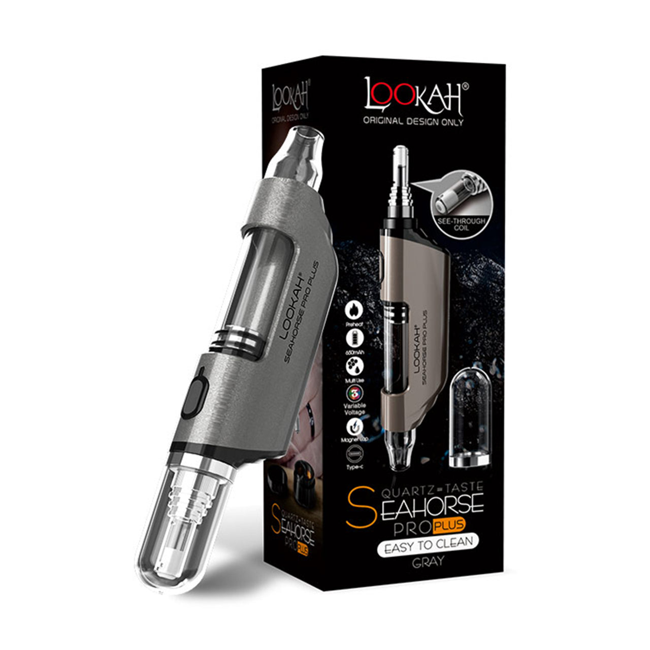 Lookah - Seahorse Pro Plus 650mAh Vaporizer Kit - SWED Lookah - Seahorse Pro Plus 650mAh Vaporizer Kit - SWED